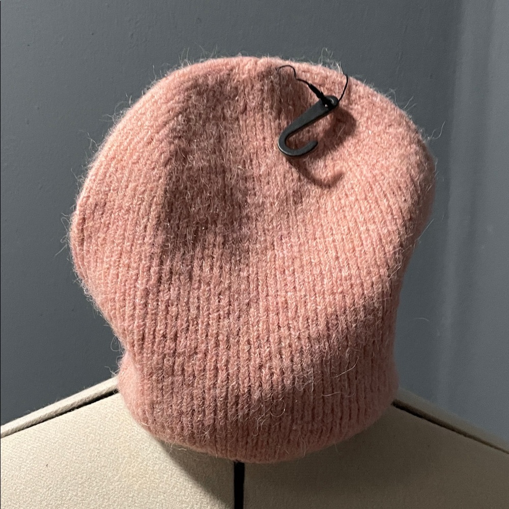 Zara Soft Pink Knit Hat One size NWT